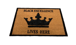Black Excellence Lives Here Doormat